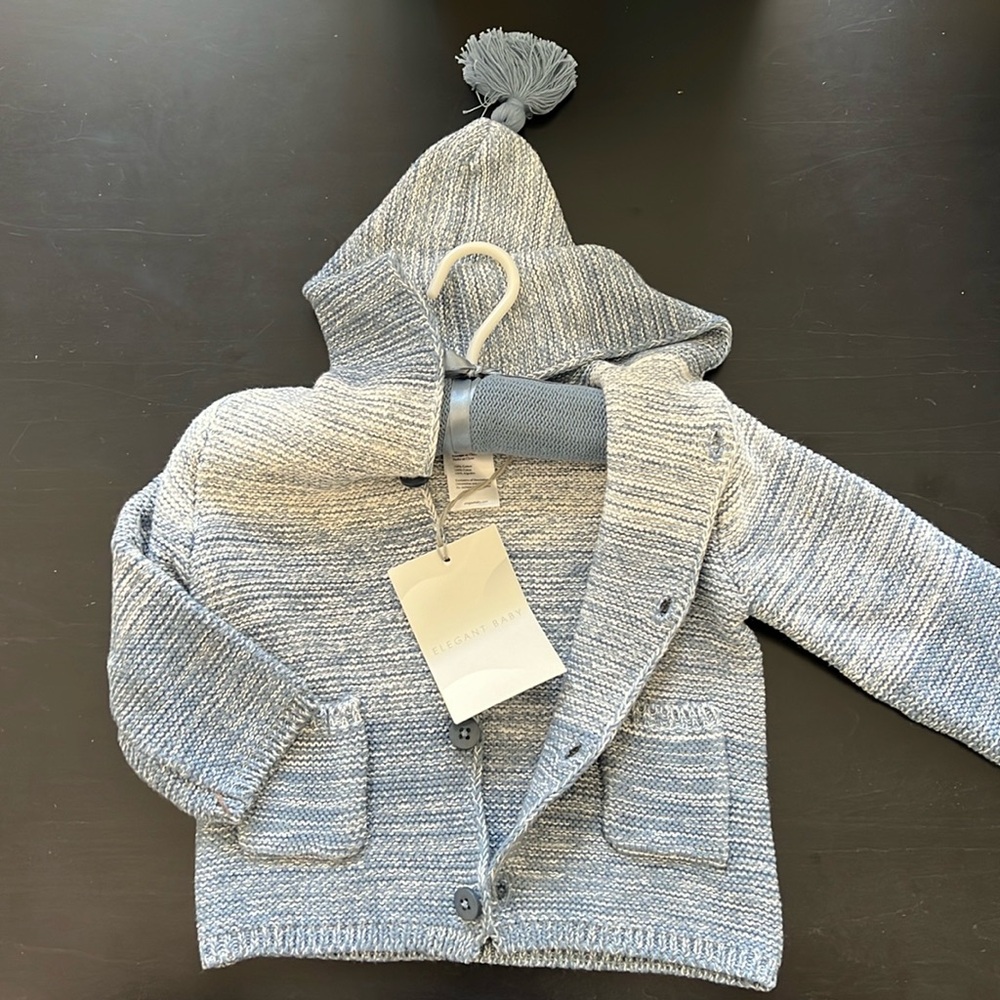 Elegant Baby Ombre Sweater-Indigo.